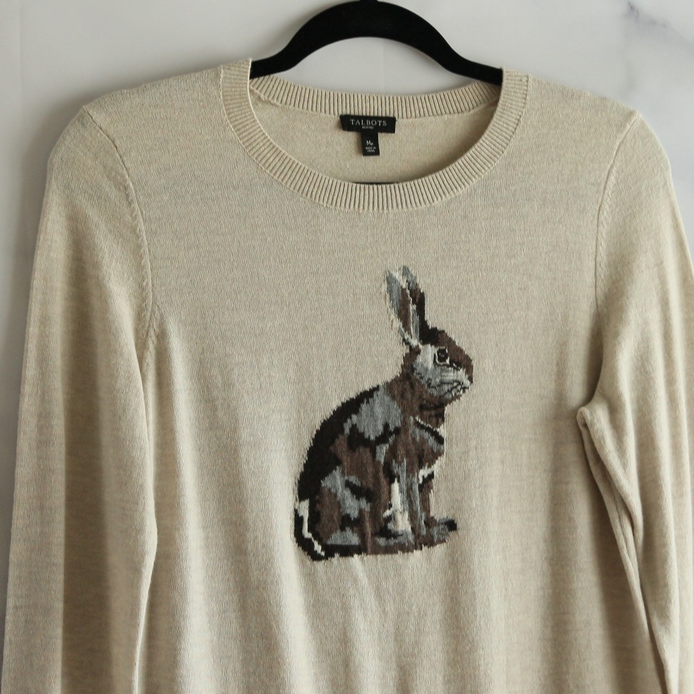 Talbots Cozy Bunny Sweater - Picture 5 of 7
